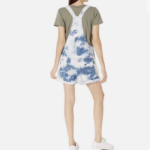 Levi’s Women Vintage Tie Dye Shortalls Sz Small - Picture 2 of 5